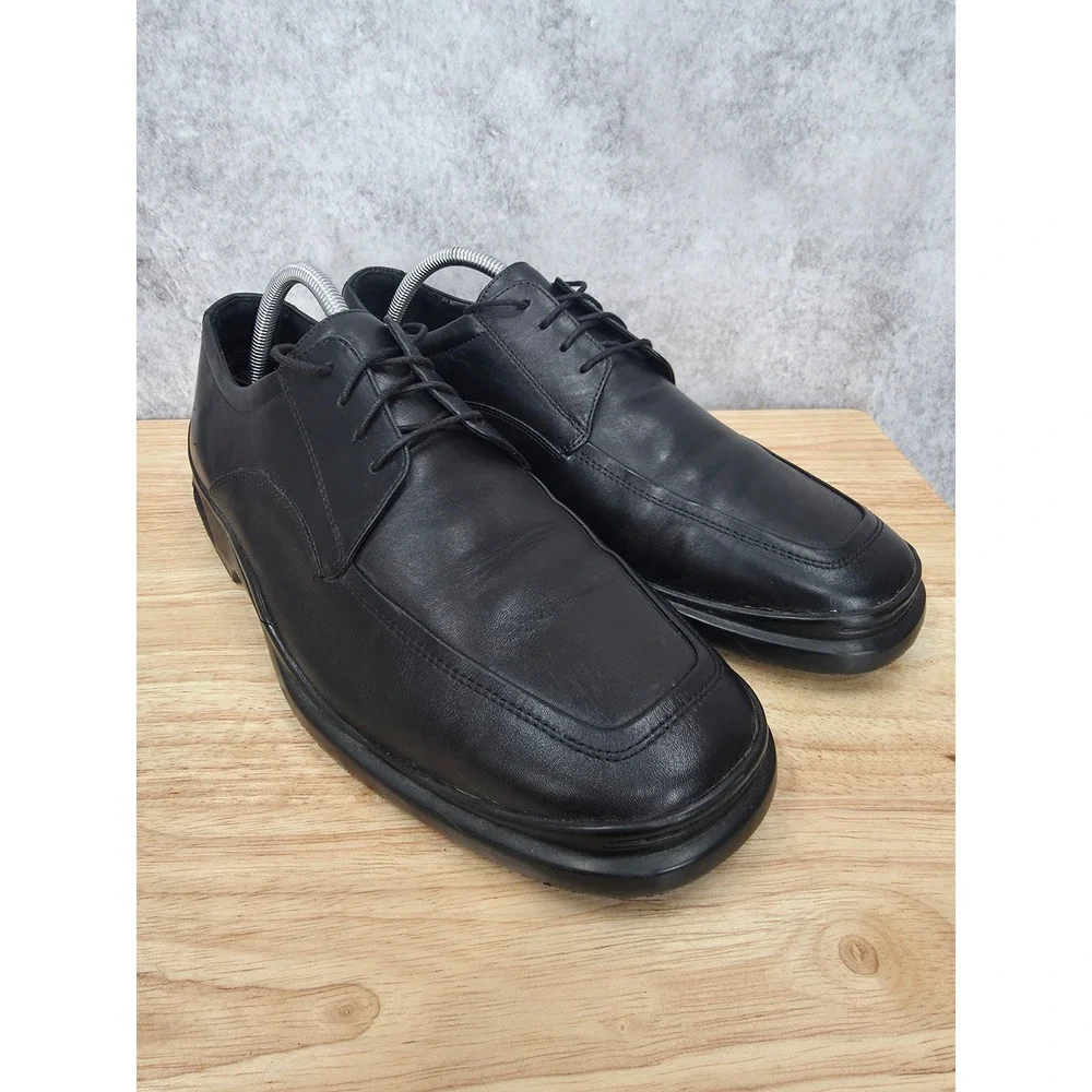 Cole Haan Air Oxford Shoes Mens 10.5 M Black Leather Derby Dress Shoes Comfort